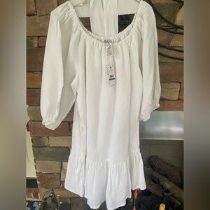 TOMMY BAHAMA White Off-Shoulder Dress